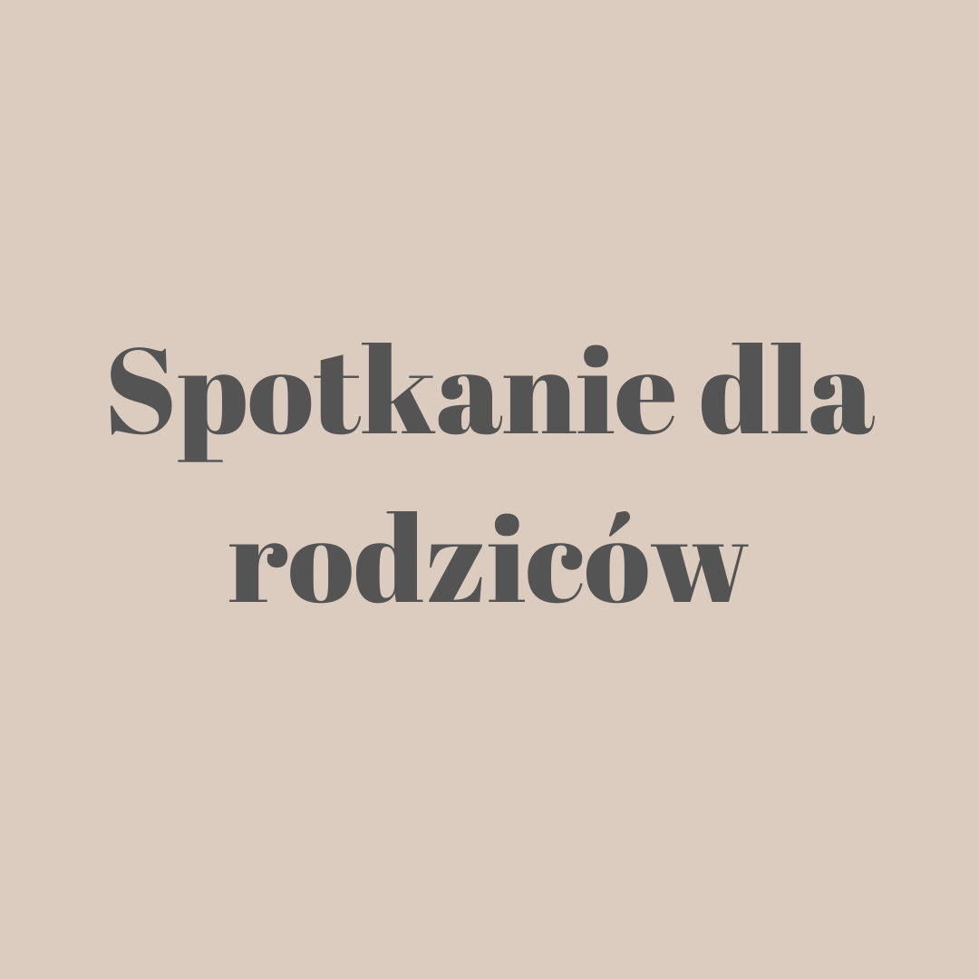 Spotkanie dla rodziców