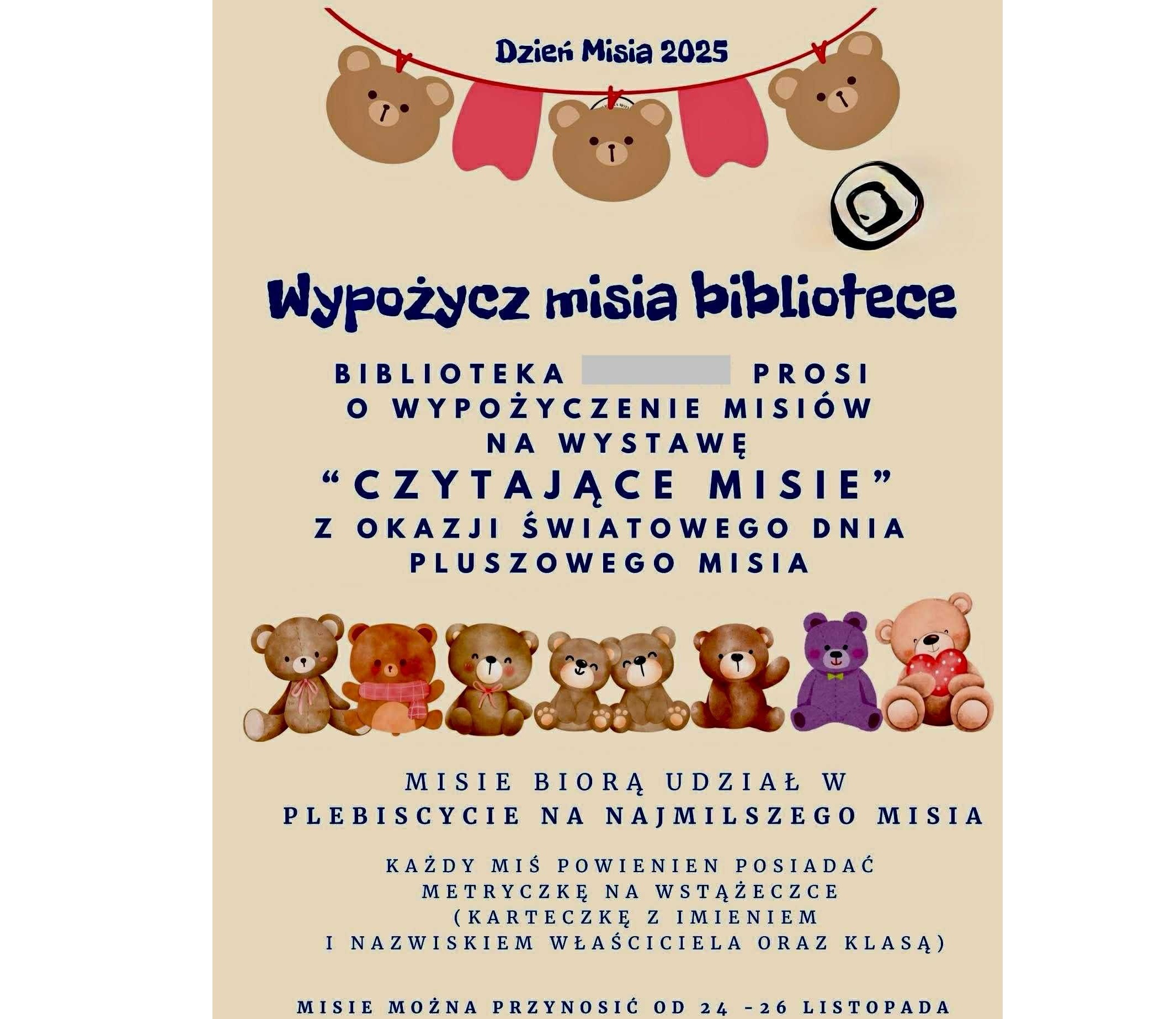 Wypożycz misia bibliotece
