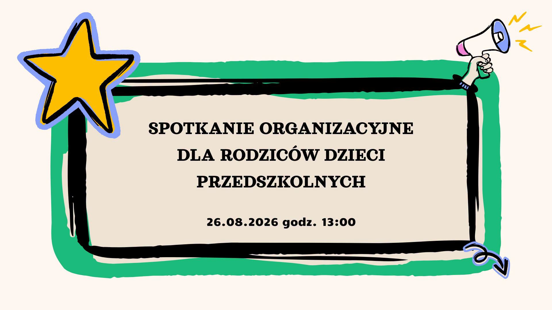 Spotkanie organizacyjne dla rodziców dzieci przedszkolnych